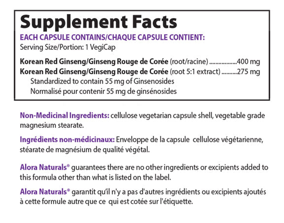 Alora Naturals Korean Red Ginseng - JoyVIVA -  
