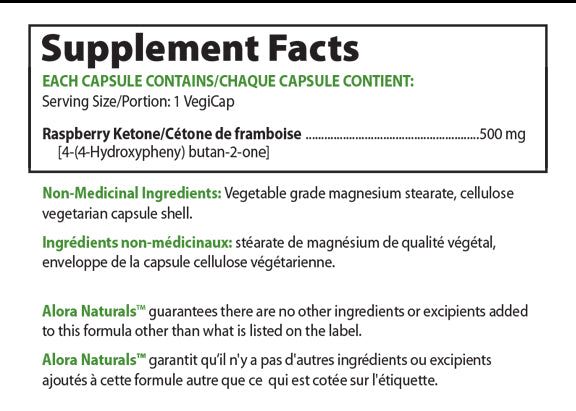 Alora Naturals Raspberry Ketone with Green Tea Extract - JoyVIVA -  