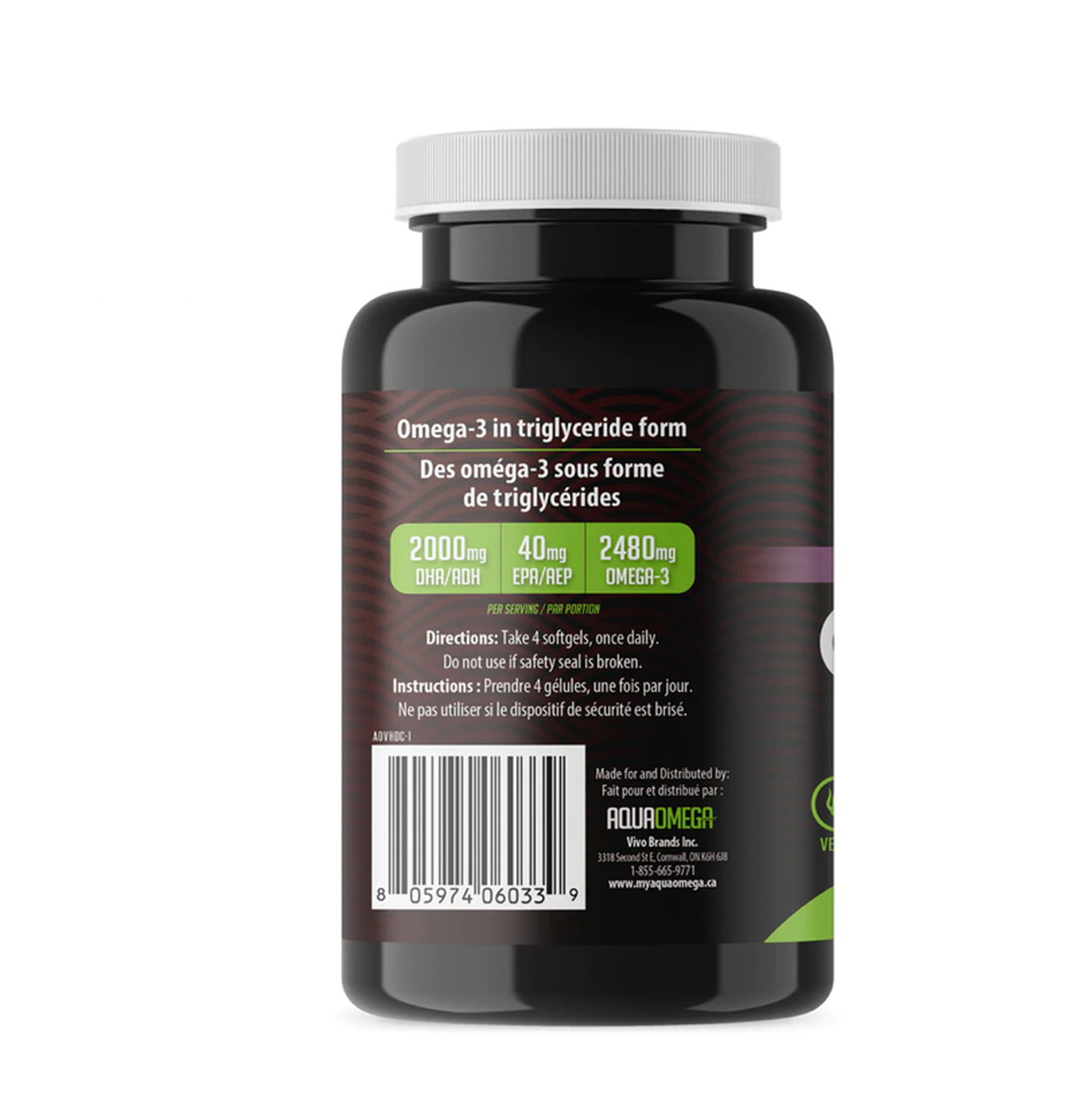 AquaOmega Vegan Omega SoftGels - JoyVIVA -  