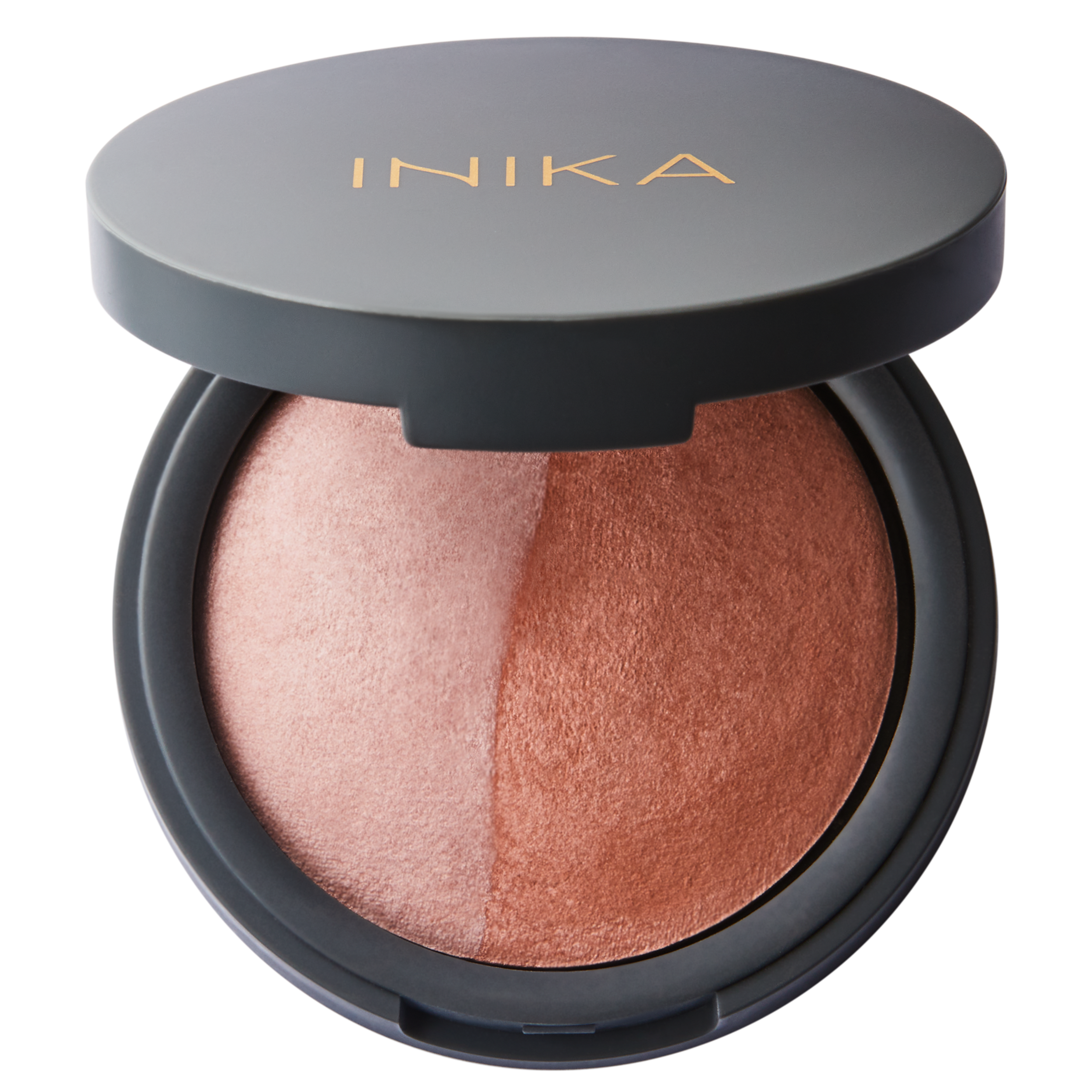 INIKA Organic Mineral Baked Blush Duo in Pink Tickle