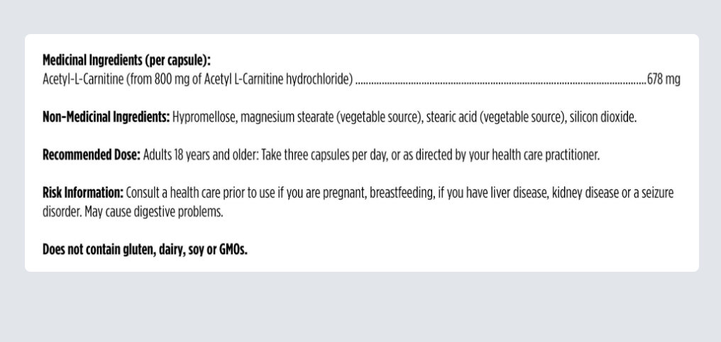 Designs for Health Acetyl L-Carnitine - JoyVIVA -  