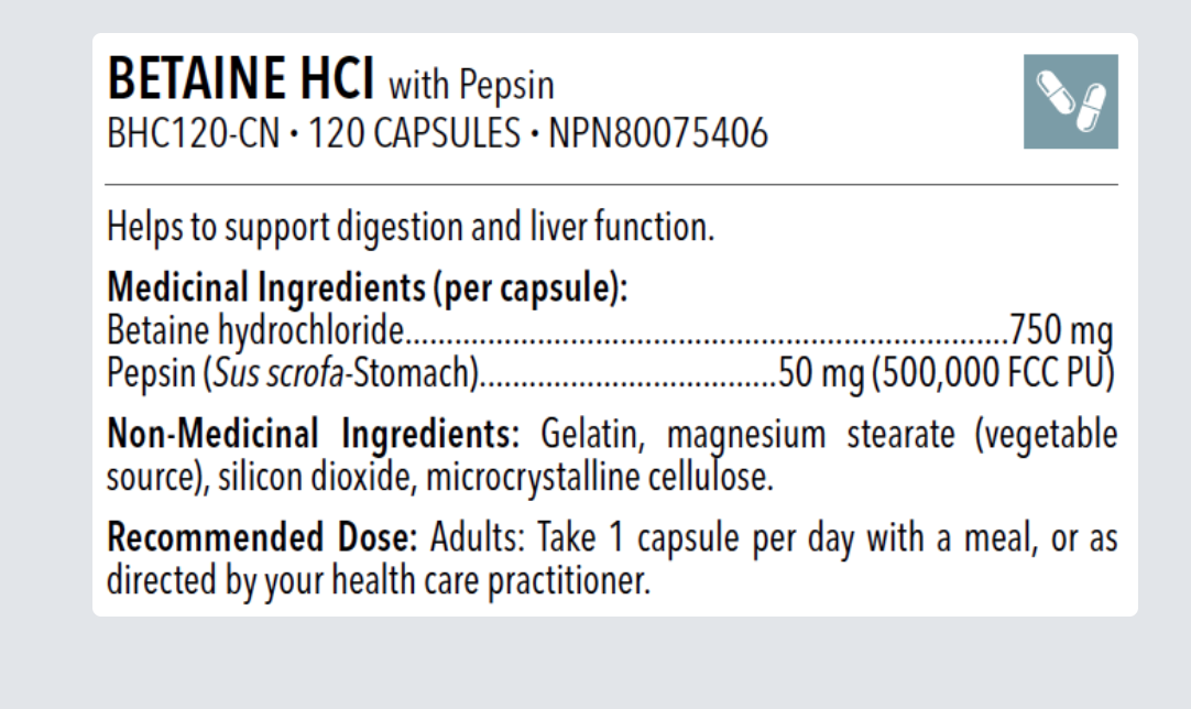 Designs for Health Betaine HCI with Pepsin - JoyVIVA -  