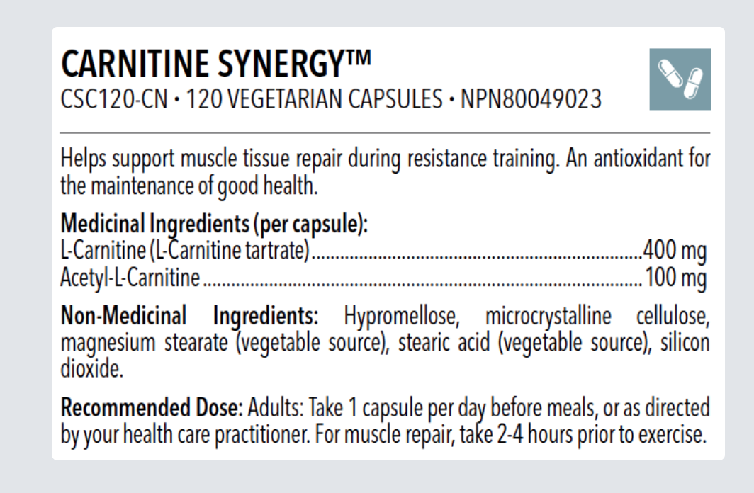 Designs for Health Carnitine Synergy - JoyVIVA -  