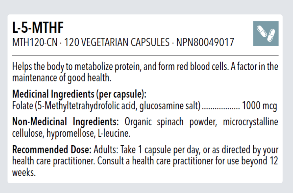 Designs for Health L-5-MTHF - JoyVIVA -  