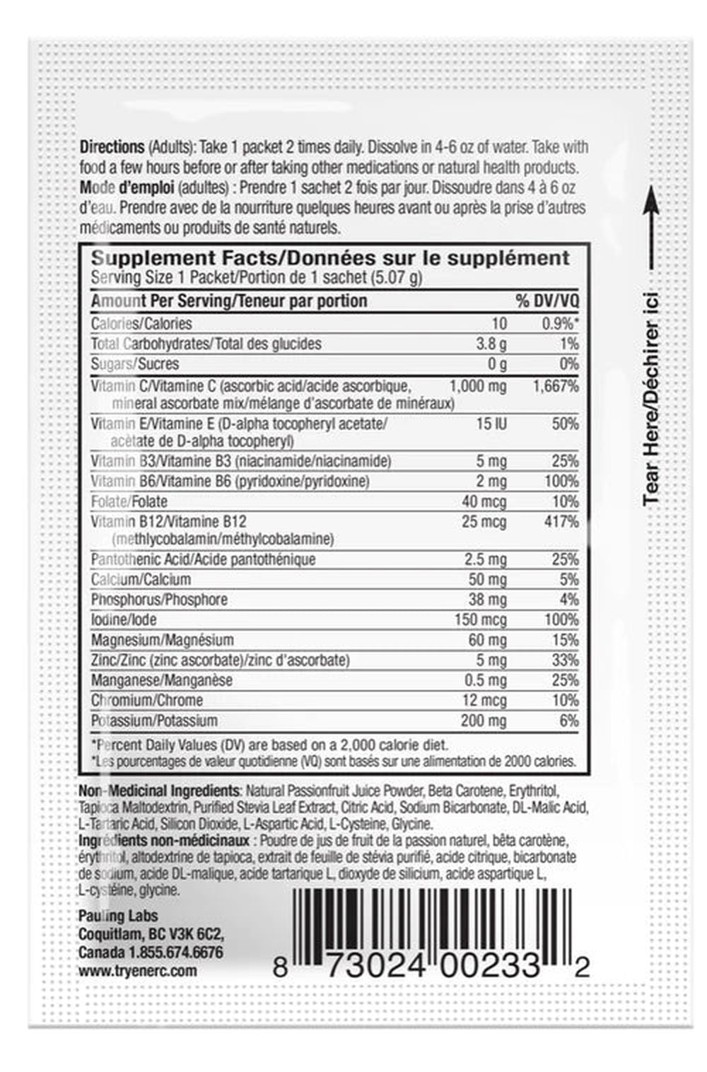 Ener-C Sugar Free Passionfruit - JoyVIVA -  