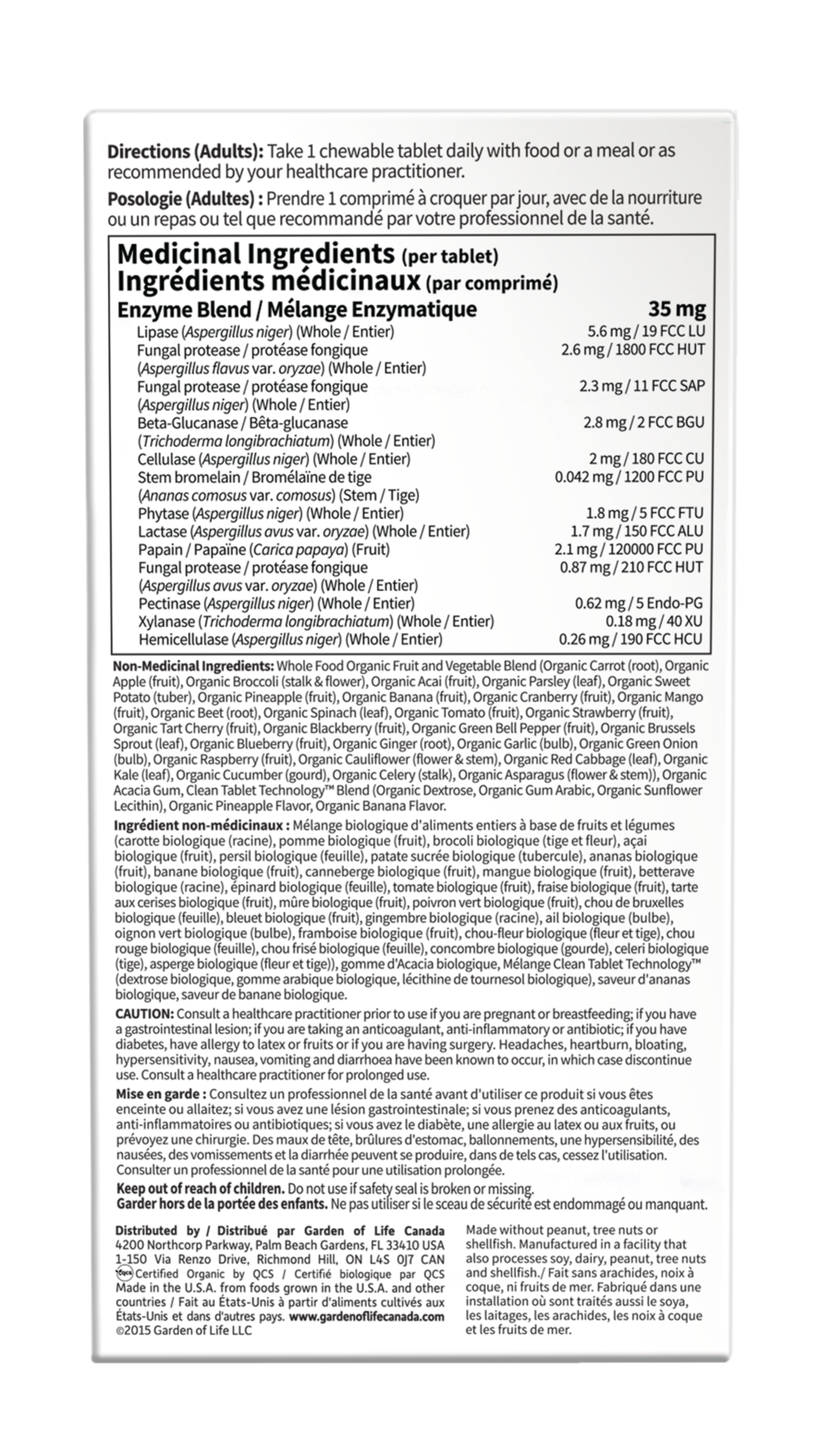 Garden of Life Dr. Formulated Enzymes Organic Digest+ Chewables - JoyVIVA -  