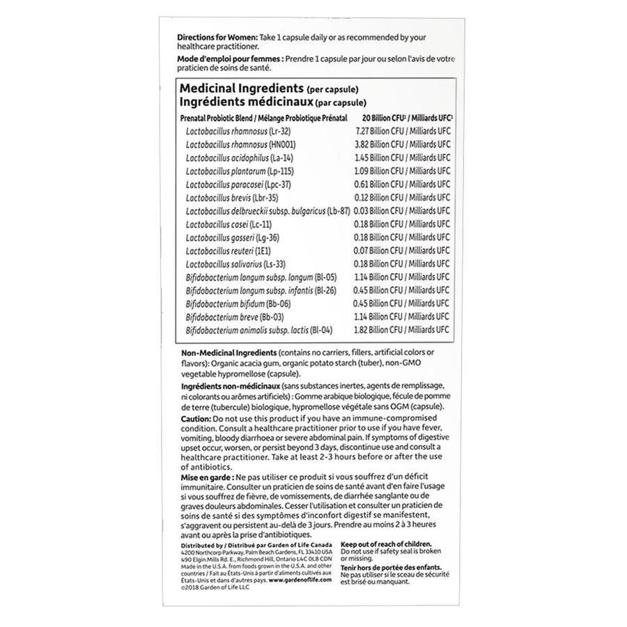 Garden of Life Dr. Formulated Once Daily Prenatal Probiotics - JoyVIVA -  