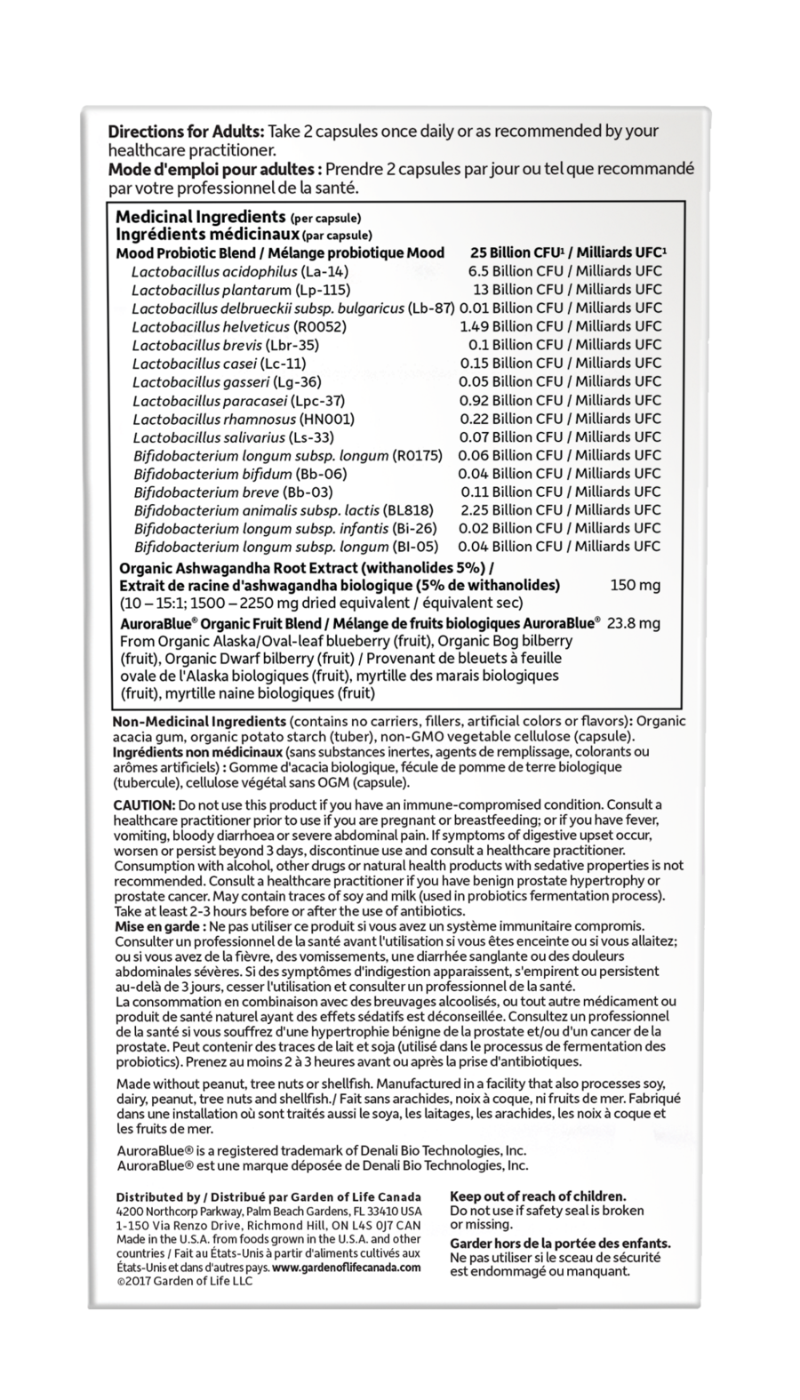 Garden of Life Dr. Formulated Probiotics Mood+ - JoyVIVA -  