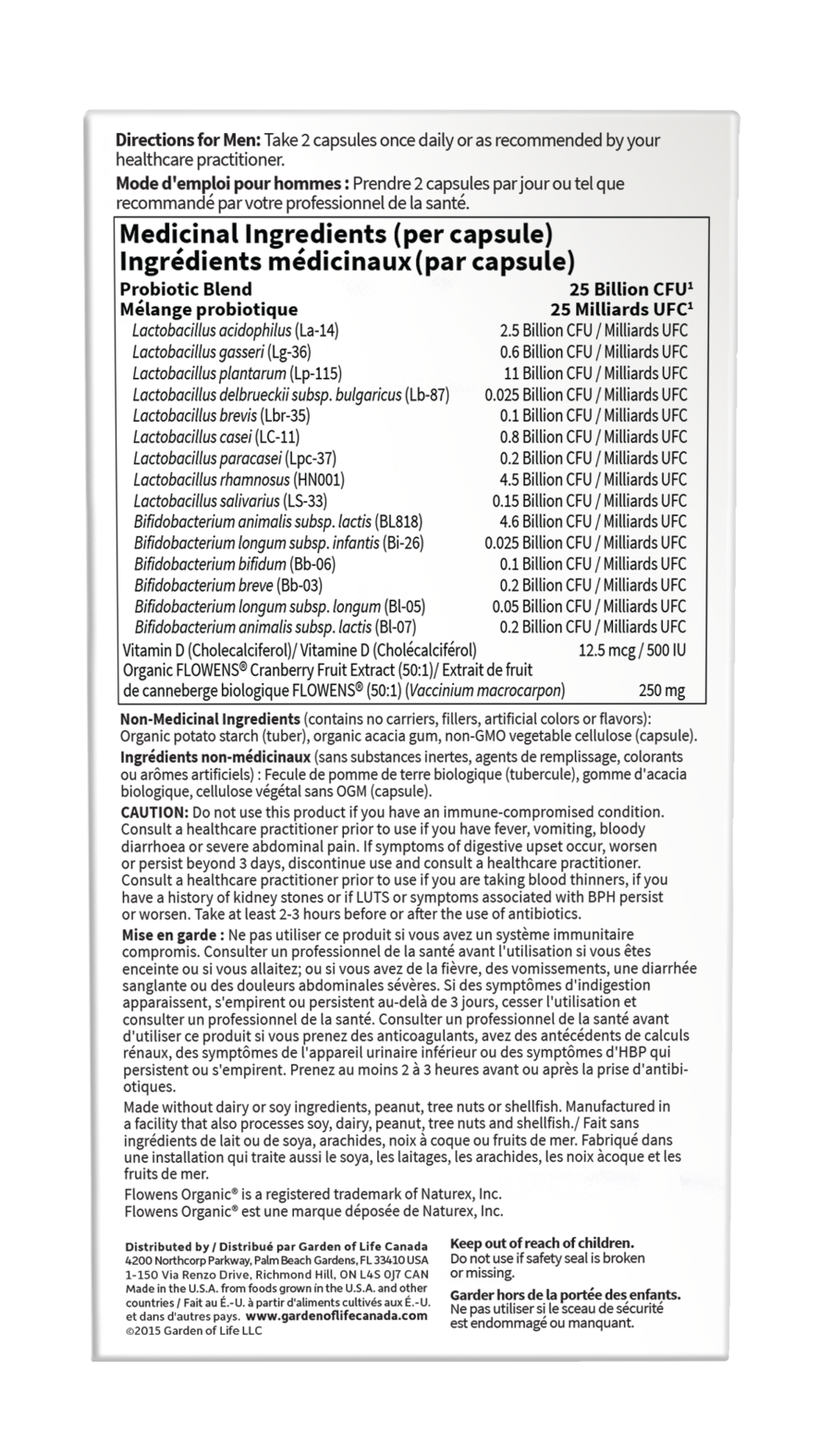 Garden of Life Dr. Formulated Probiotics Prostate+ - JoyVIVA -  