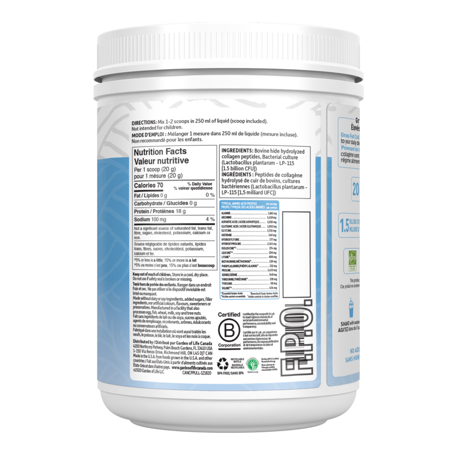 Garden of Life Grass Fed Collagen Peptides - JoyVIVA -  