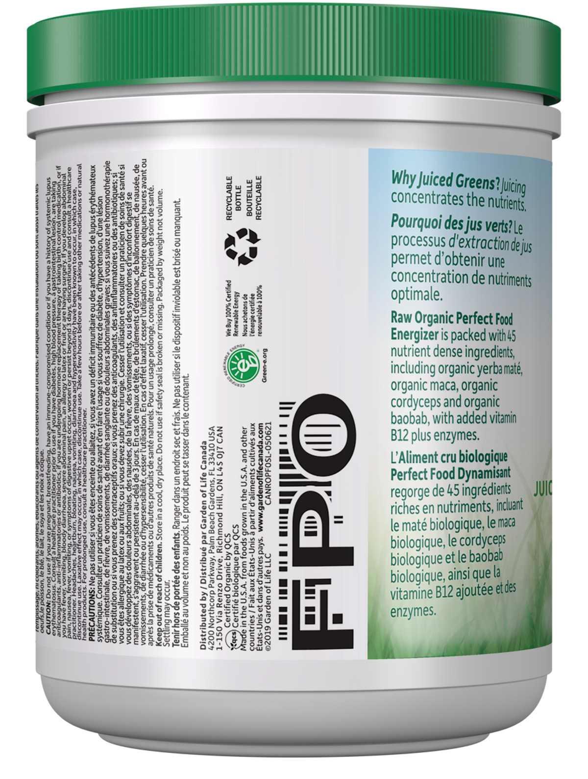 Garden of Life Raw Organic Perfect Food Energizer - JoyVIVA -  