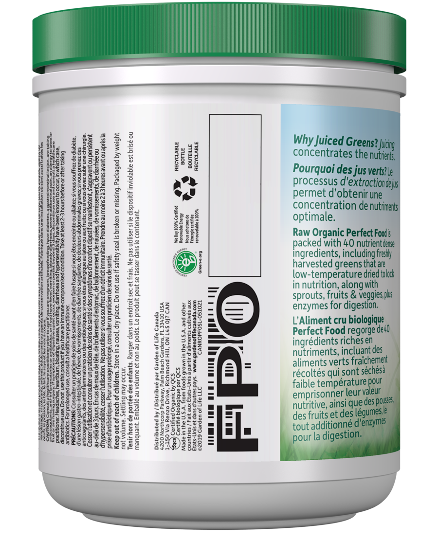 Garden of Life Raw Organic Perfect Food Green Superfood Original - JoyVIVA -  