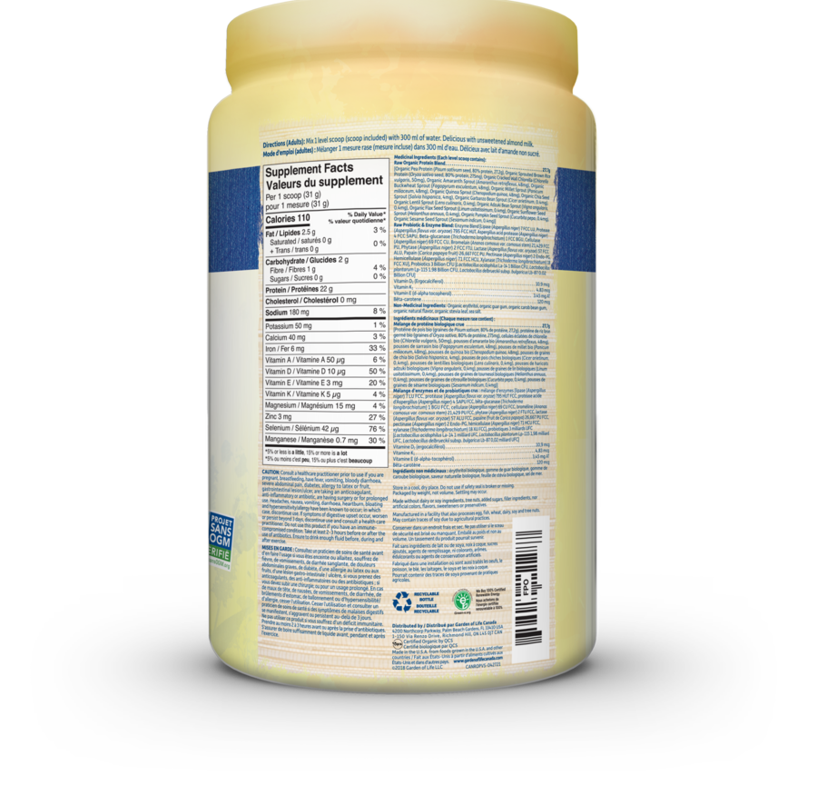 Garden of Life Raw Organic Protein - JoyVIVA -  