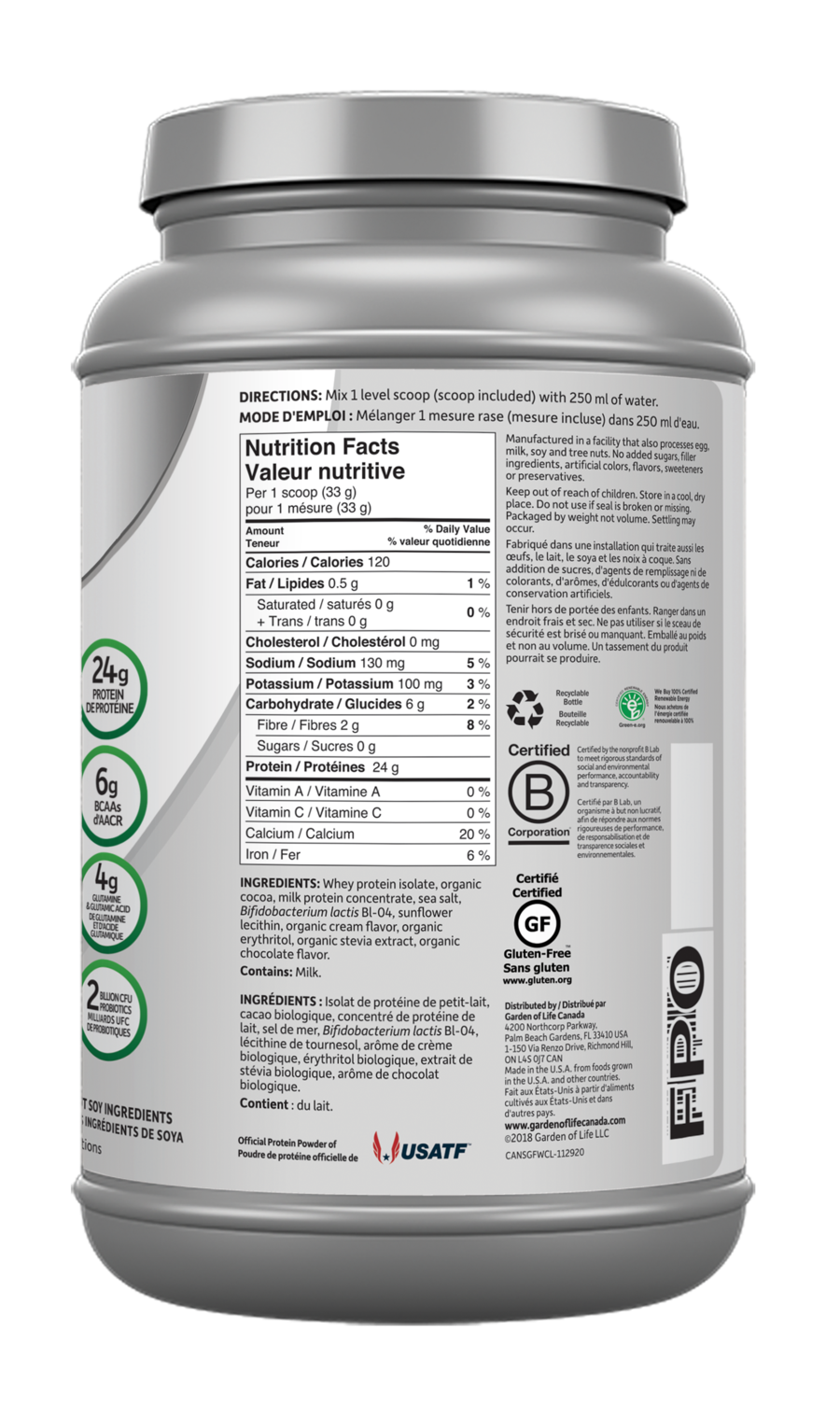 Garden of Life SPORT Certified Grass Fed Whey - JoyVIVA -  