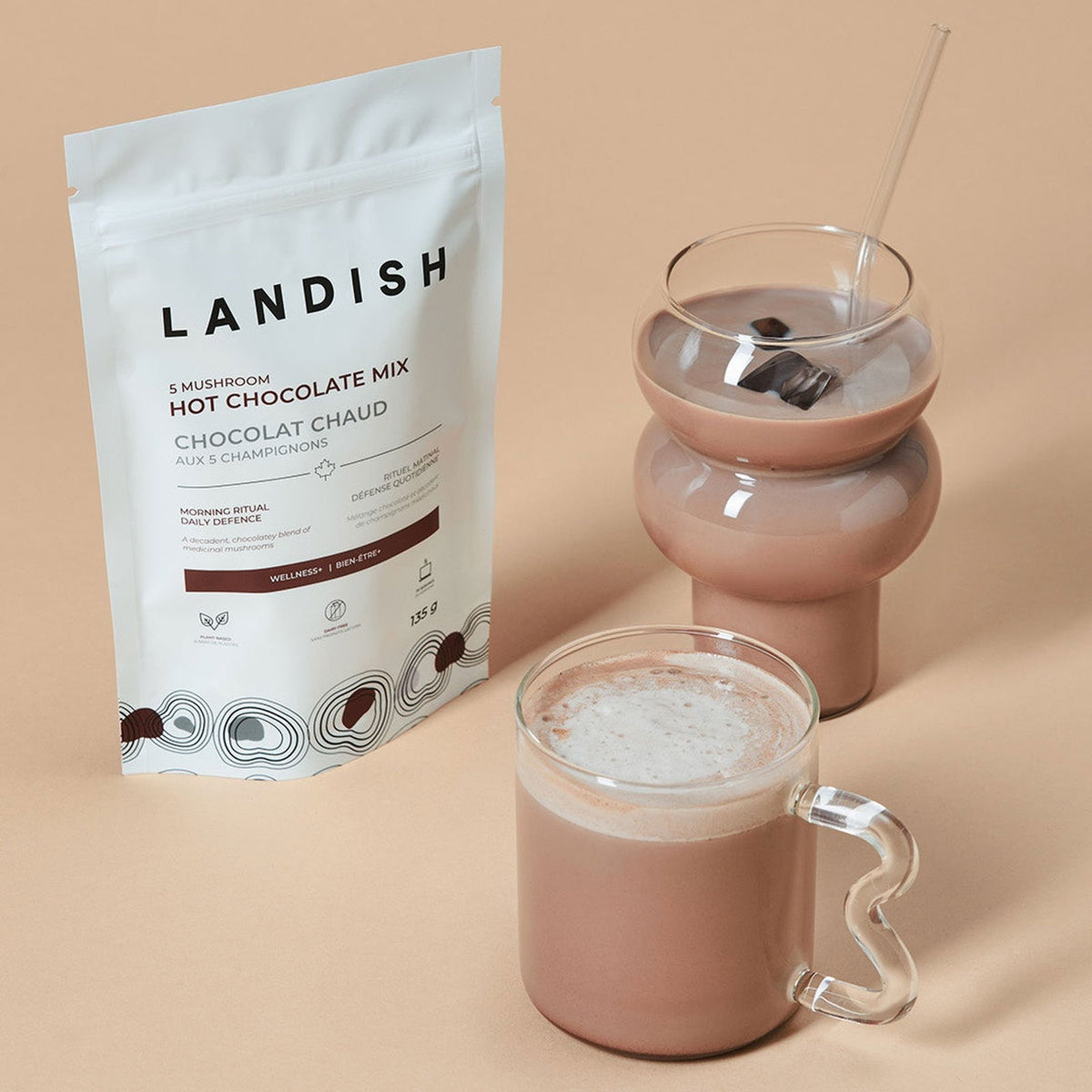 Landish 5 Mushroom Hot Chocolate Mix - JoyVIVA -  