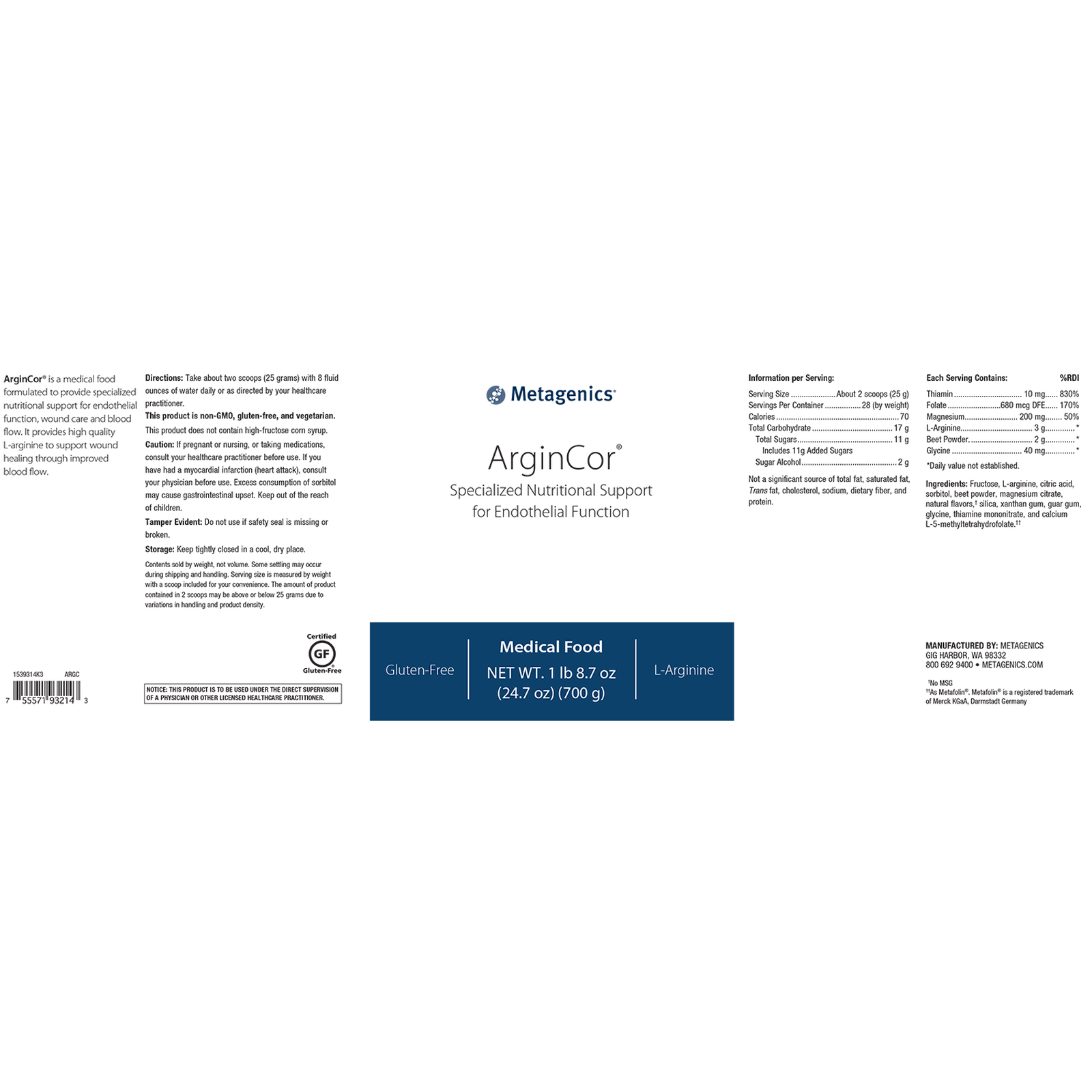 Metagenics ArginCor - JoyVIVA -  