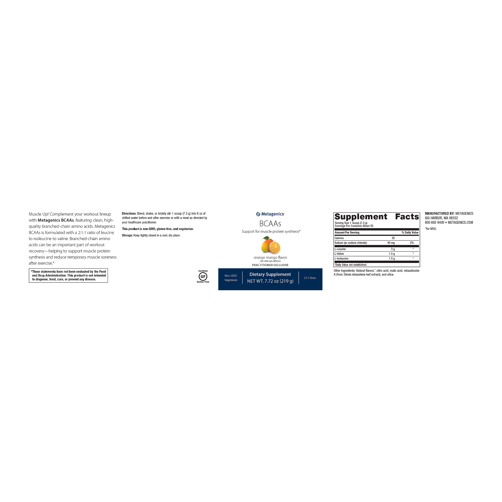 Metagenics BCAAs - JoyVIVA -  