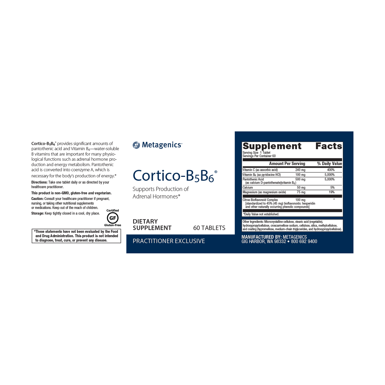 Metagenics Cortico-B5B6 - JoyVIVA -  