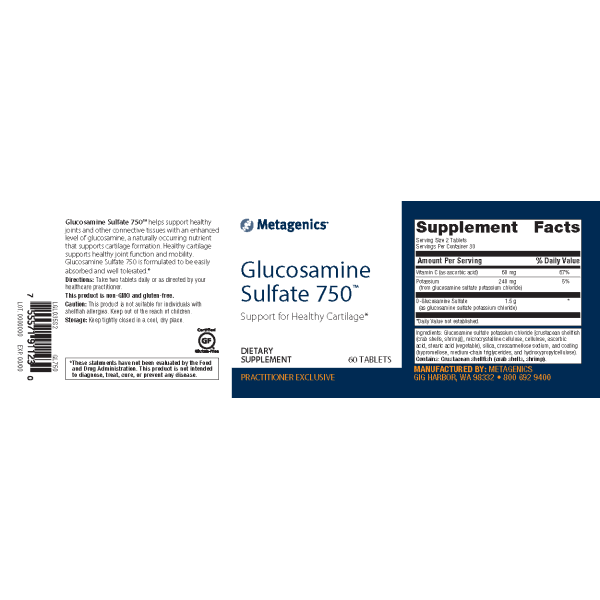 Metagenics Glucosamine Sulfate 750 - JoyVIVA -  