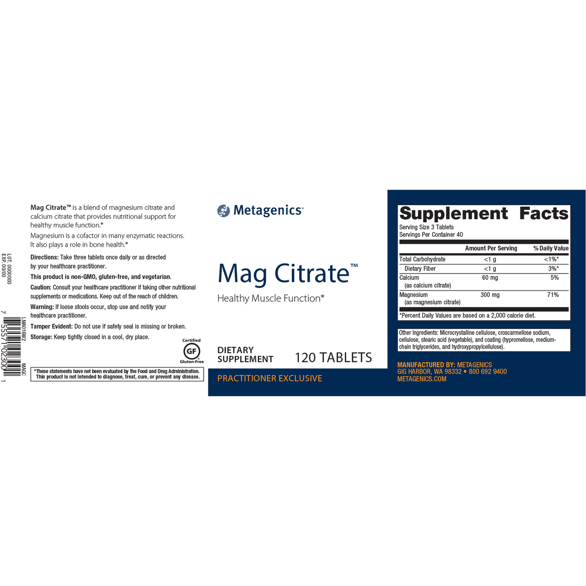 Metagenics Mag Citrate - JoyVIVA -  