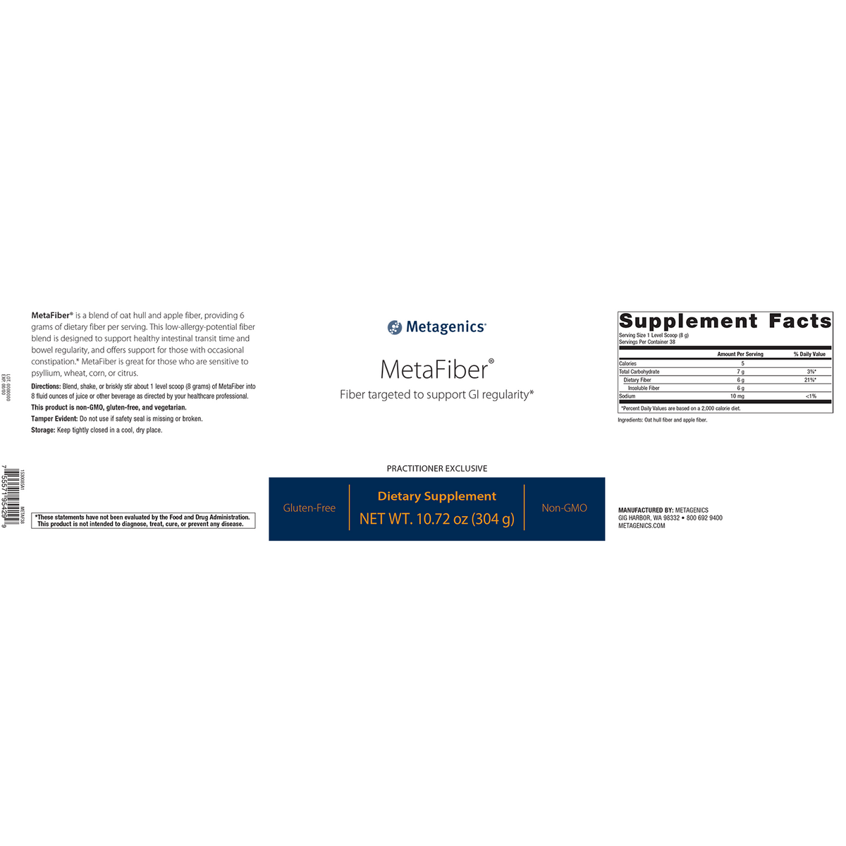 Metagenics MetaFiber - JoyVIVA -  