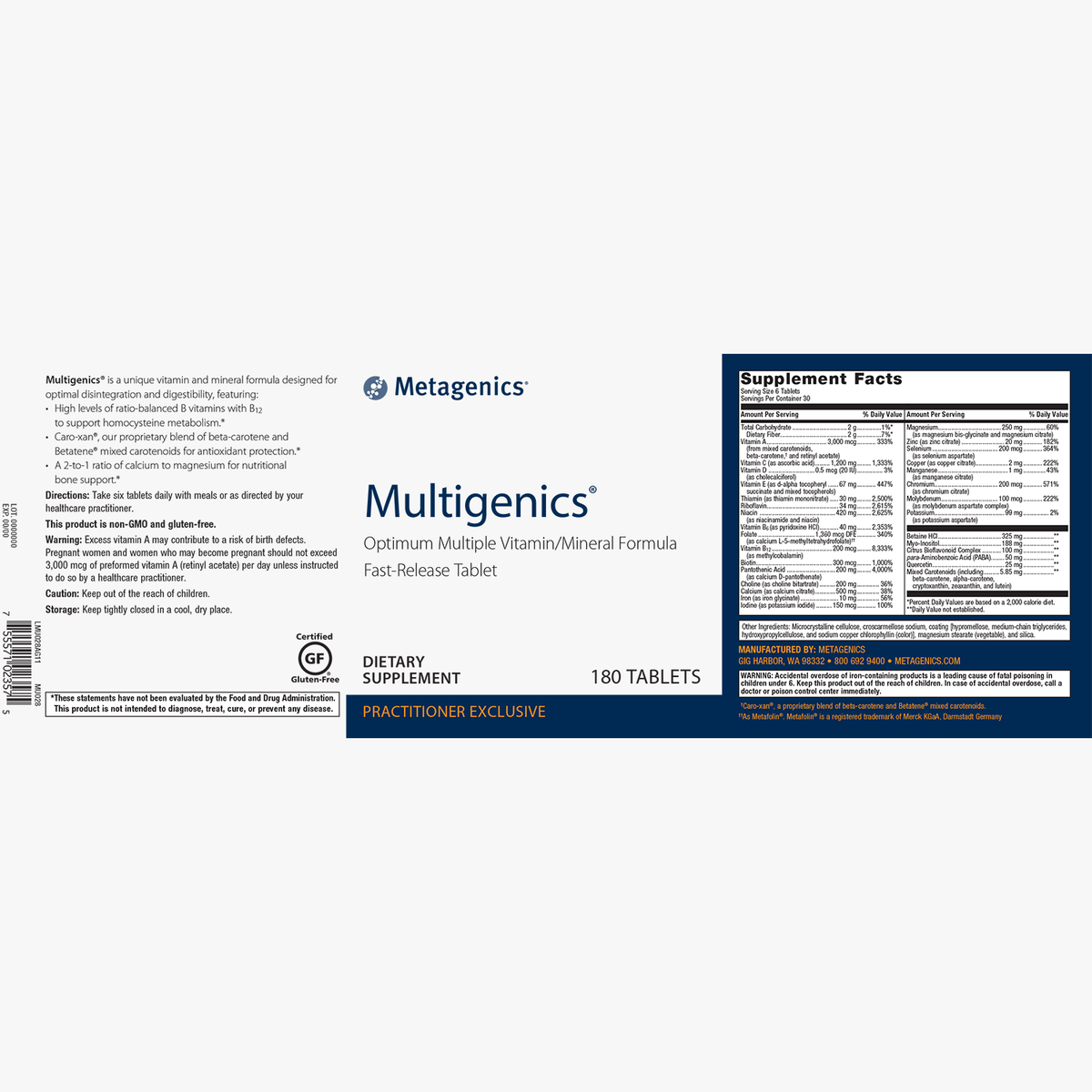 Metagenics Multigenics - JoyVIVA -  