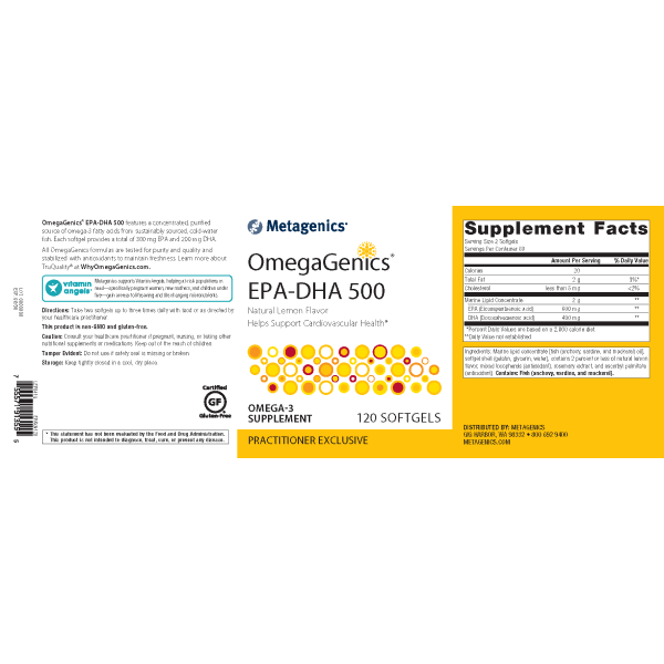 Metagenics OmegaGenics EPA-DHA 500 - JoyVIVA -  