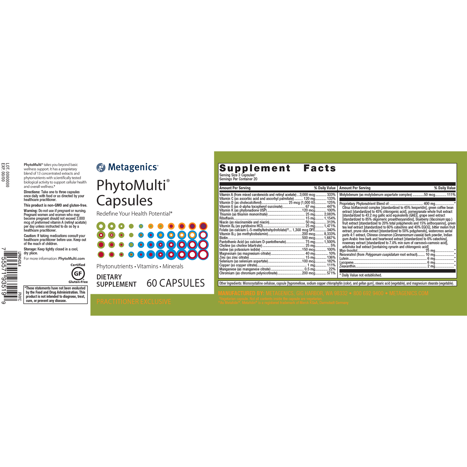 Metagenics PhytoMulti Capsules - JoyVIVA -  