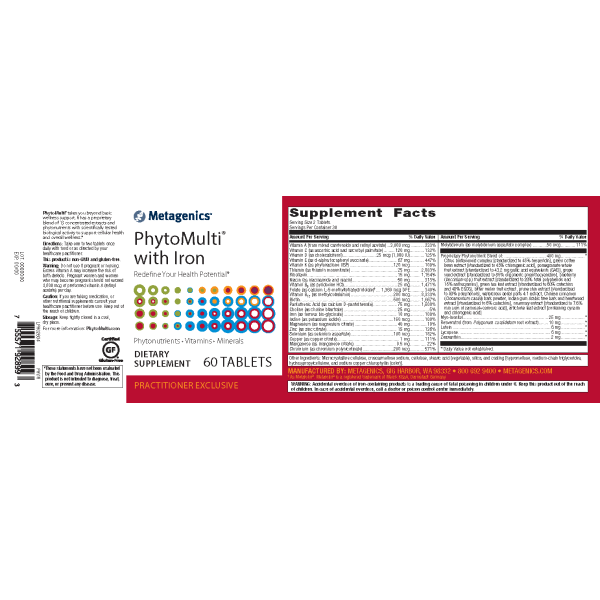 Metagenics PhytoMulti with Iron - JoyVIVA -  