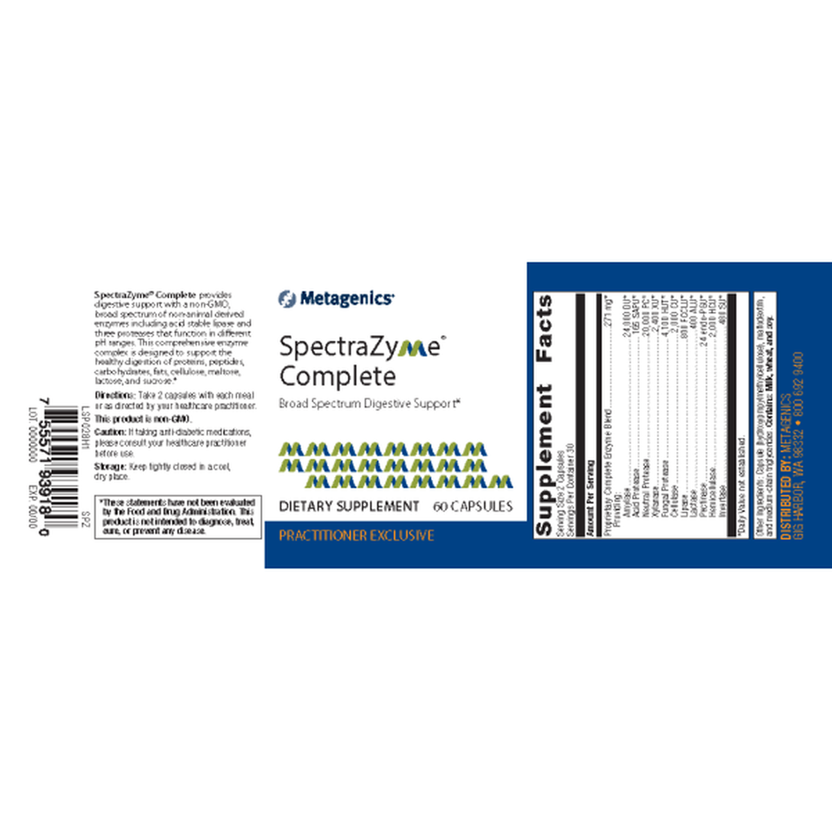 Metagenics SpectraZyme Complete - JoyVIVA -  