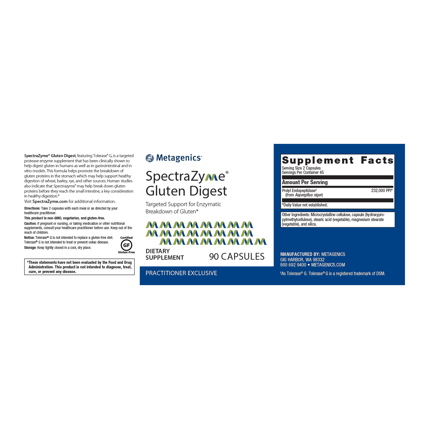 Metagenics SpectraZyme Gluten Digest - JoyVIVA -  