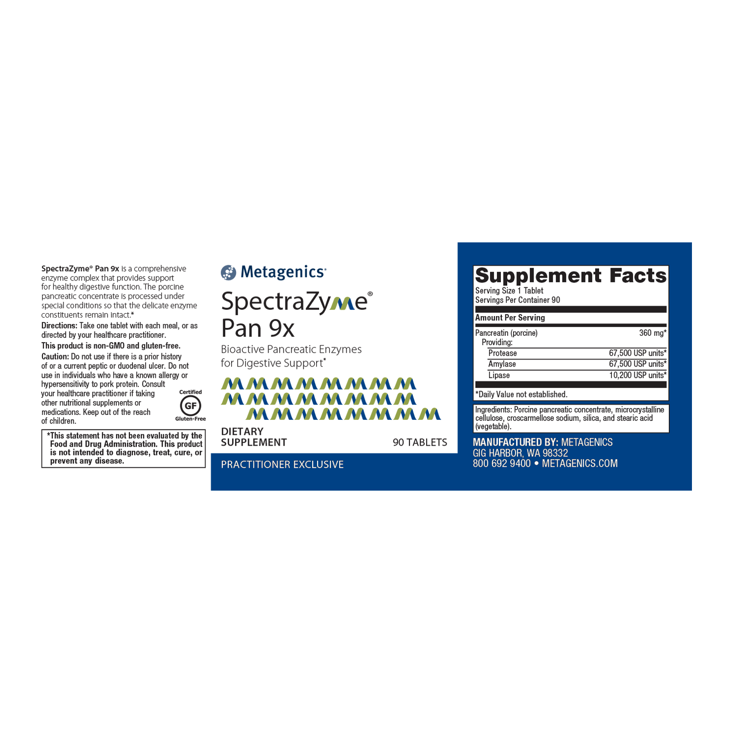 Metagenics SpectraZyme Pan 9x - JoyVIVA -  