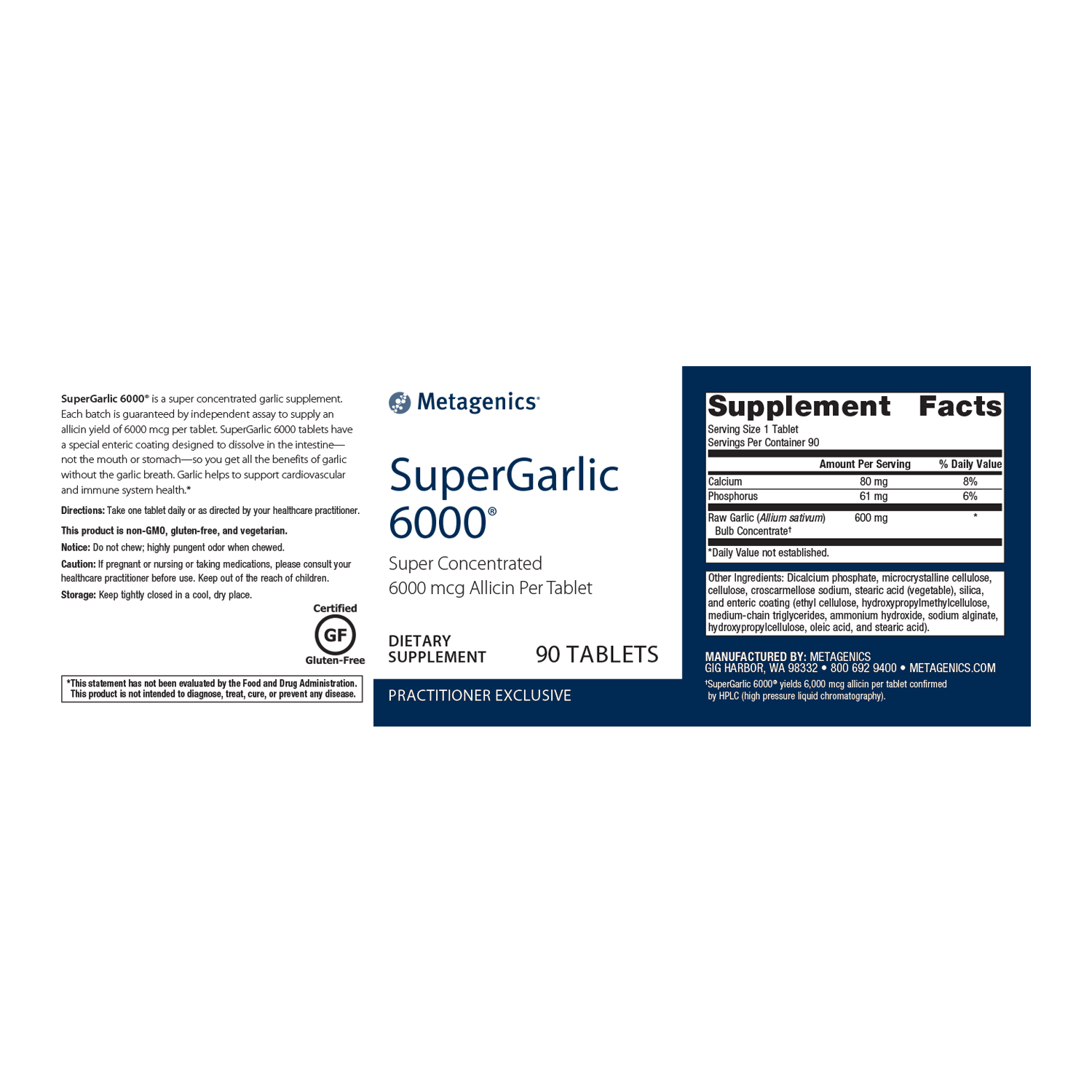 Metagenics SuperGarlic 6000 - JoyVIVA -  