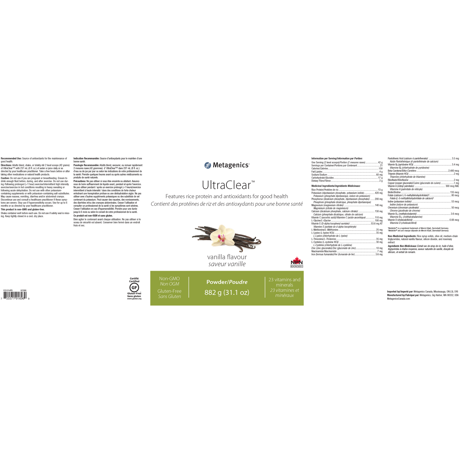 Metagenics UltraClear - JoyVIVA -  