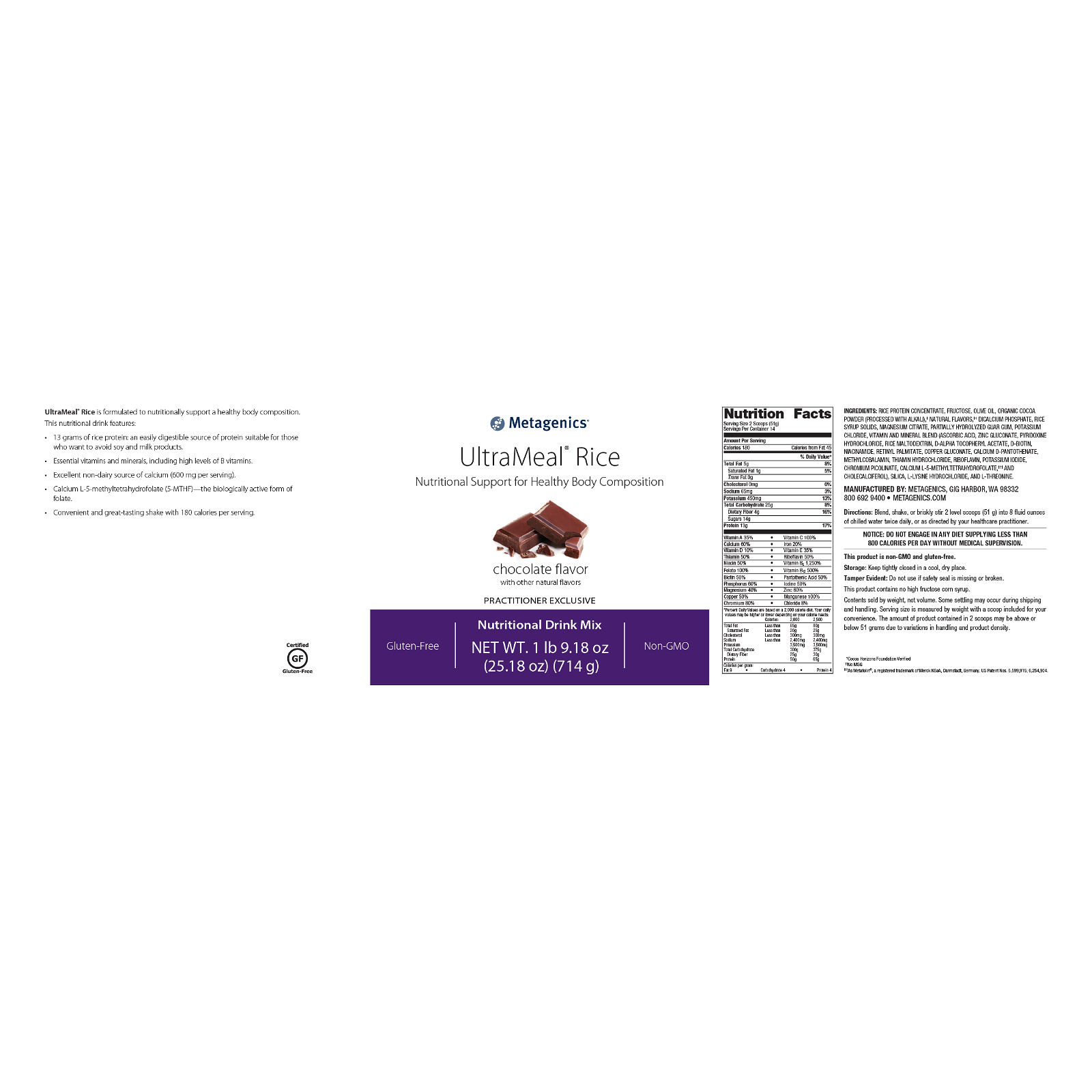 Metagenics UltraMeal Rice - JoyVIVA -  