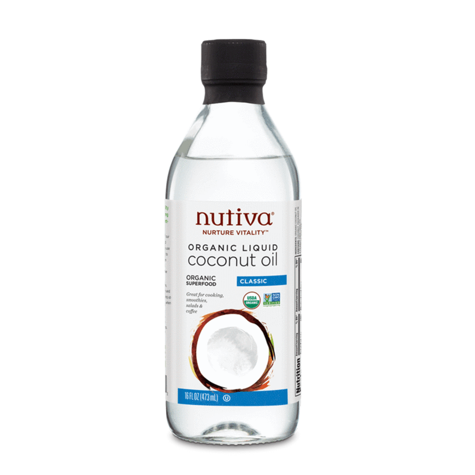 Nutiva Organic Liquid Coconut Oil - JoyVIVA -  