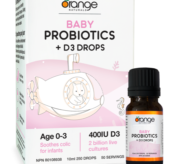 Orange Naturals Baby Probiotics + D3 Drops - JoyVIVA -  