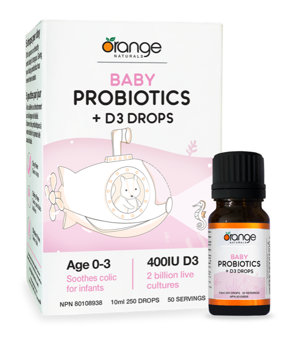 Orange Naturals Baby Probiotics + D3 Drops - JoyVIVA -  
