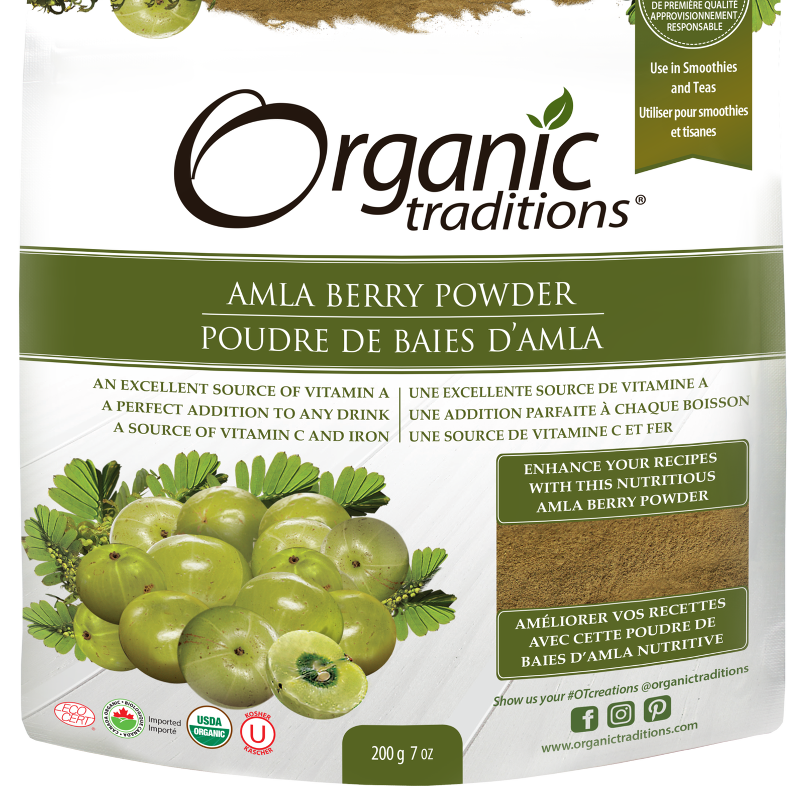 Organic Traditions Amla Berry Powder - JoyVIVA -  