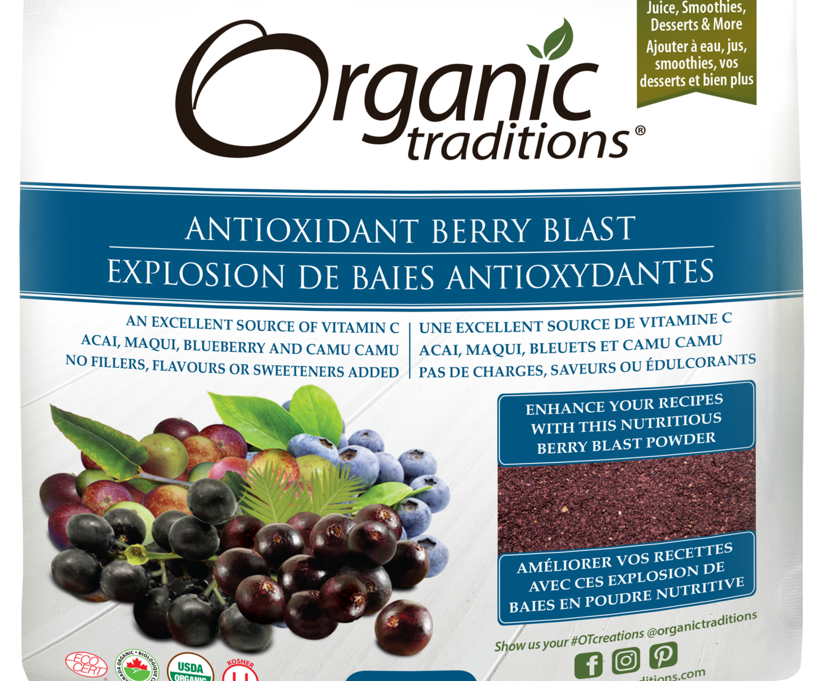 Organic Traditions Antioxidant Berry Blast - JoyVIVA -  