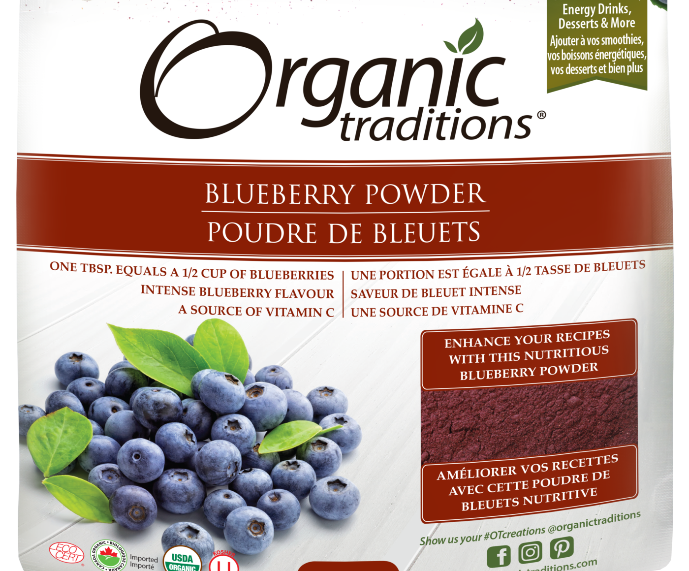 Organic Traditions Blueberry Powder - JoyVIVA -  