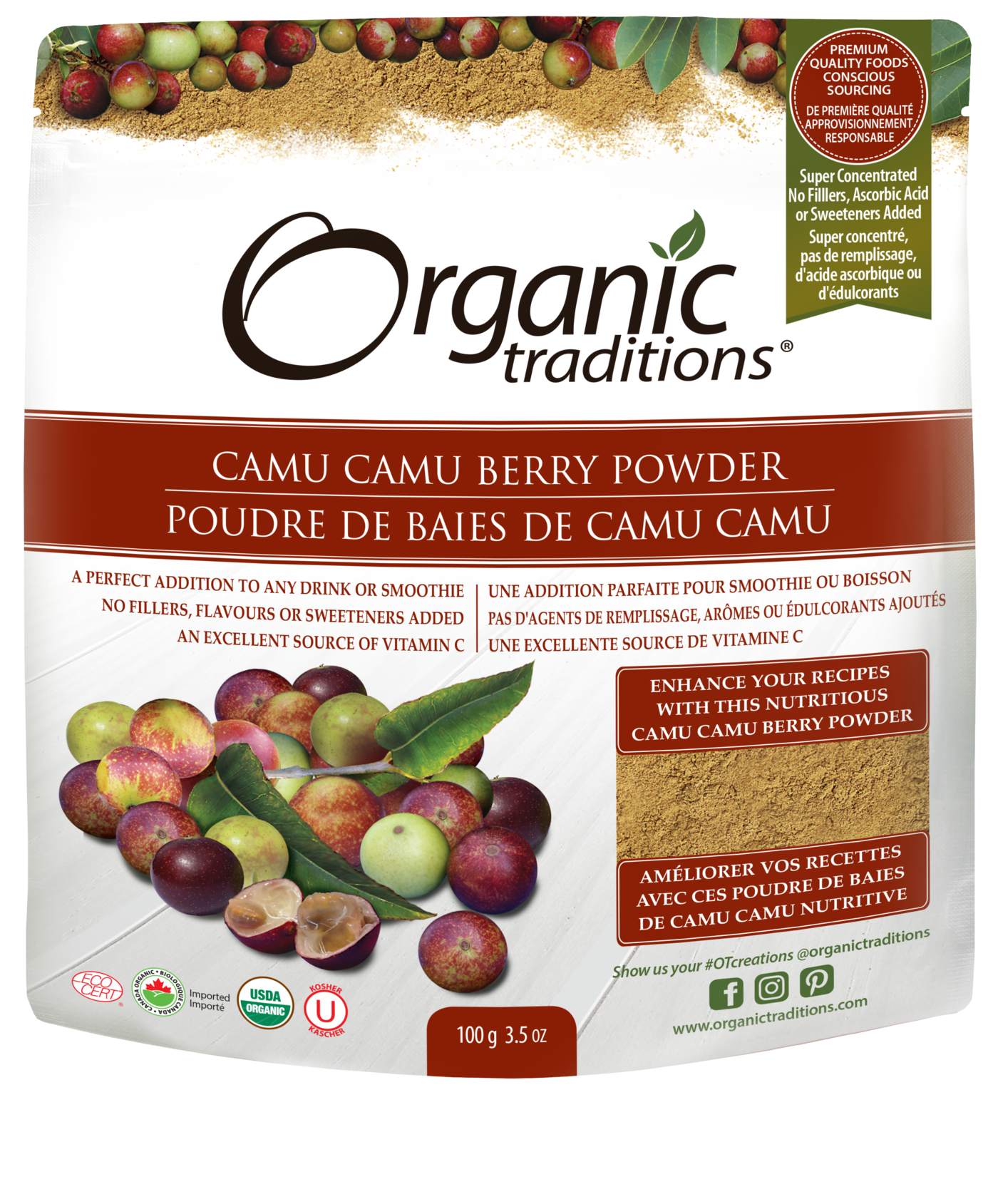 Organic Traditions Camu Camu Berry Powder - JoyVIVA -  