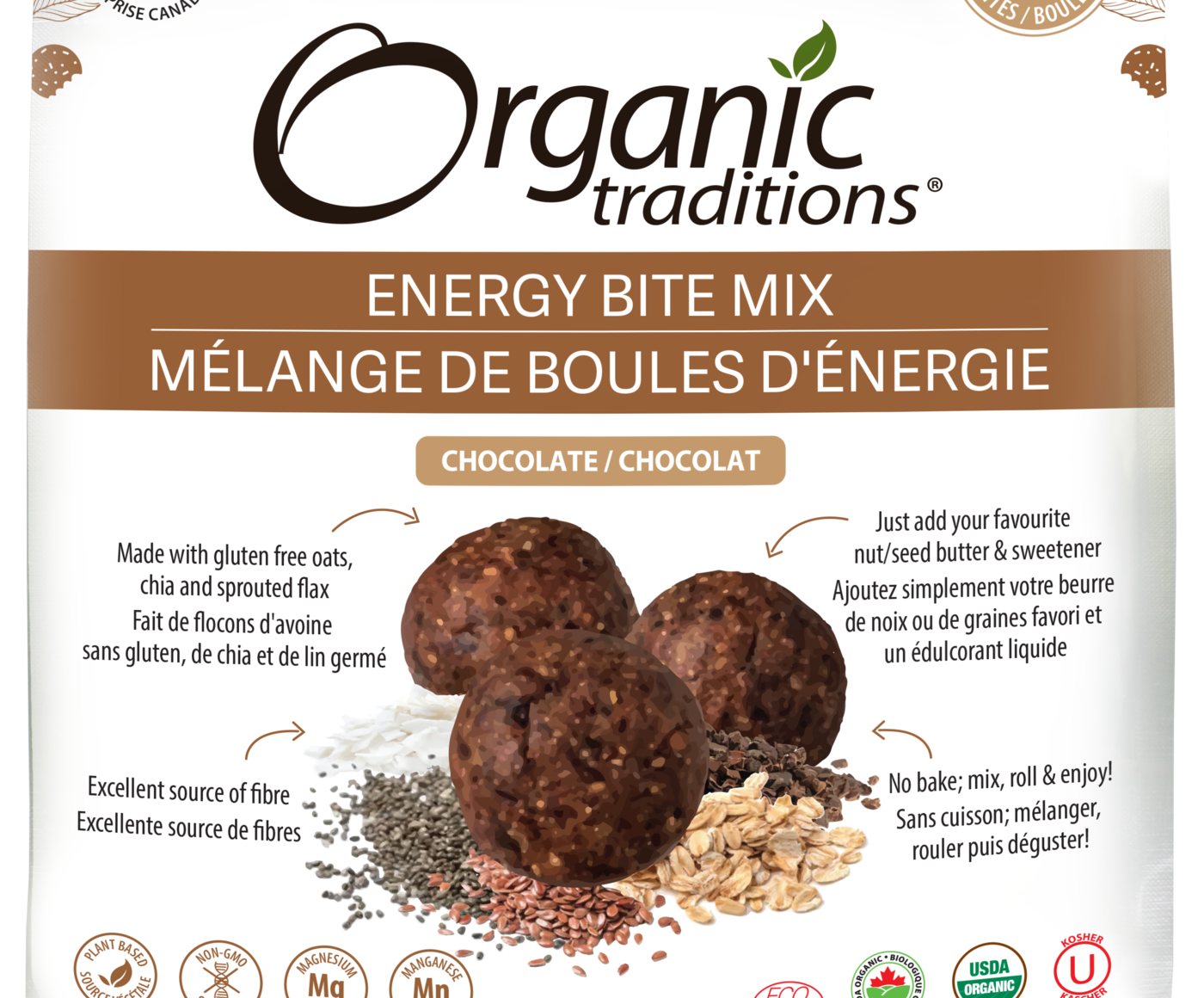 Organic Traditions Chocolate Energy Bites Mix - JoyVIVA -  