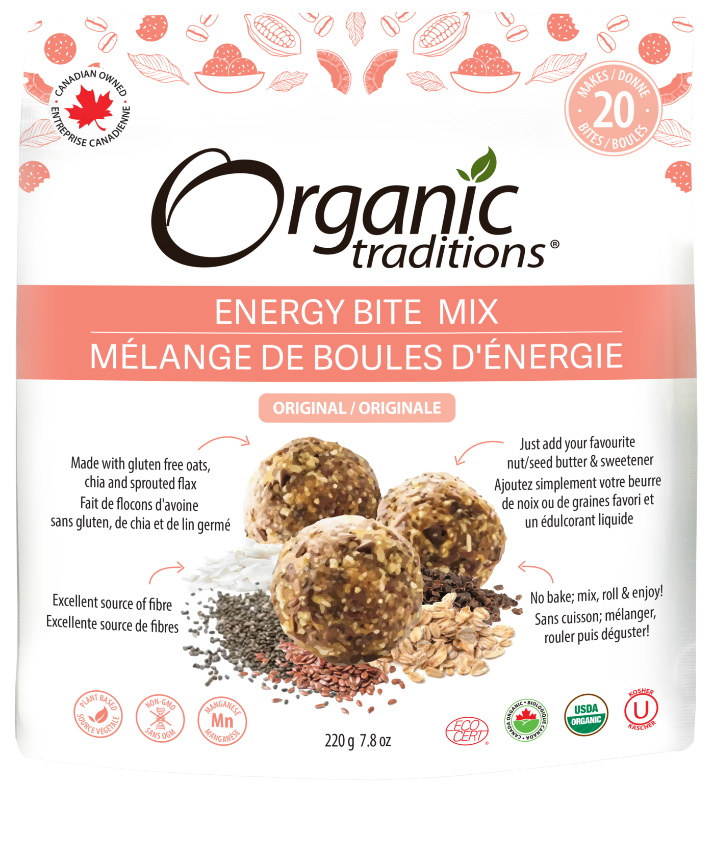 Organic Traditions Energy Bites Mix - JoyVIVA -  