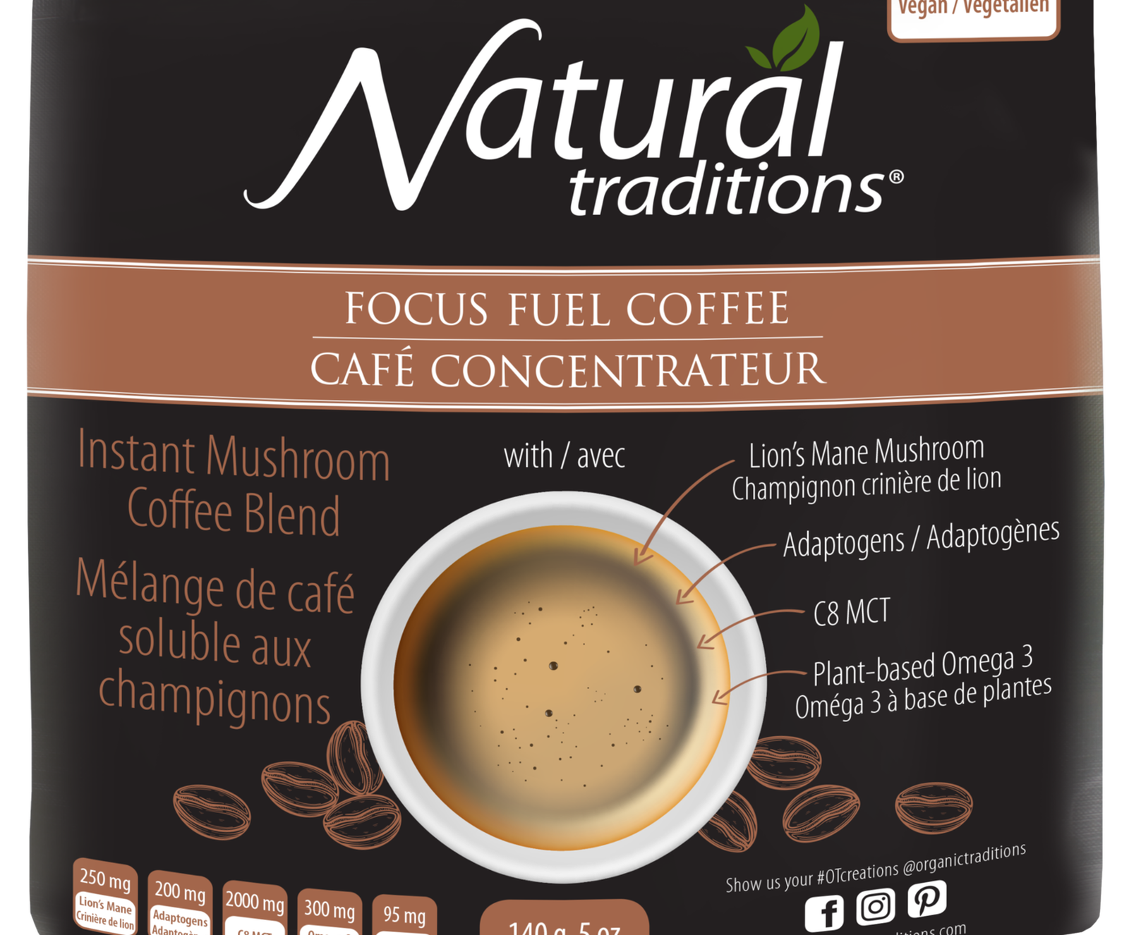 Organic Traditions Focus Fuel Coffee - JoyVIVA -  