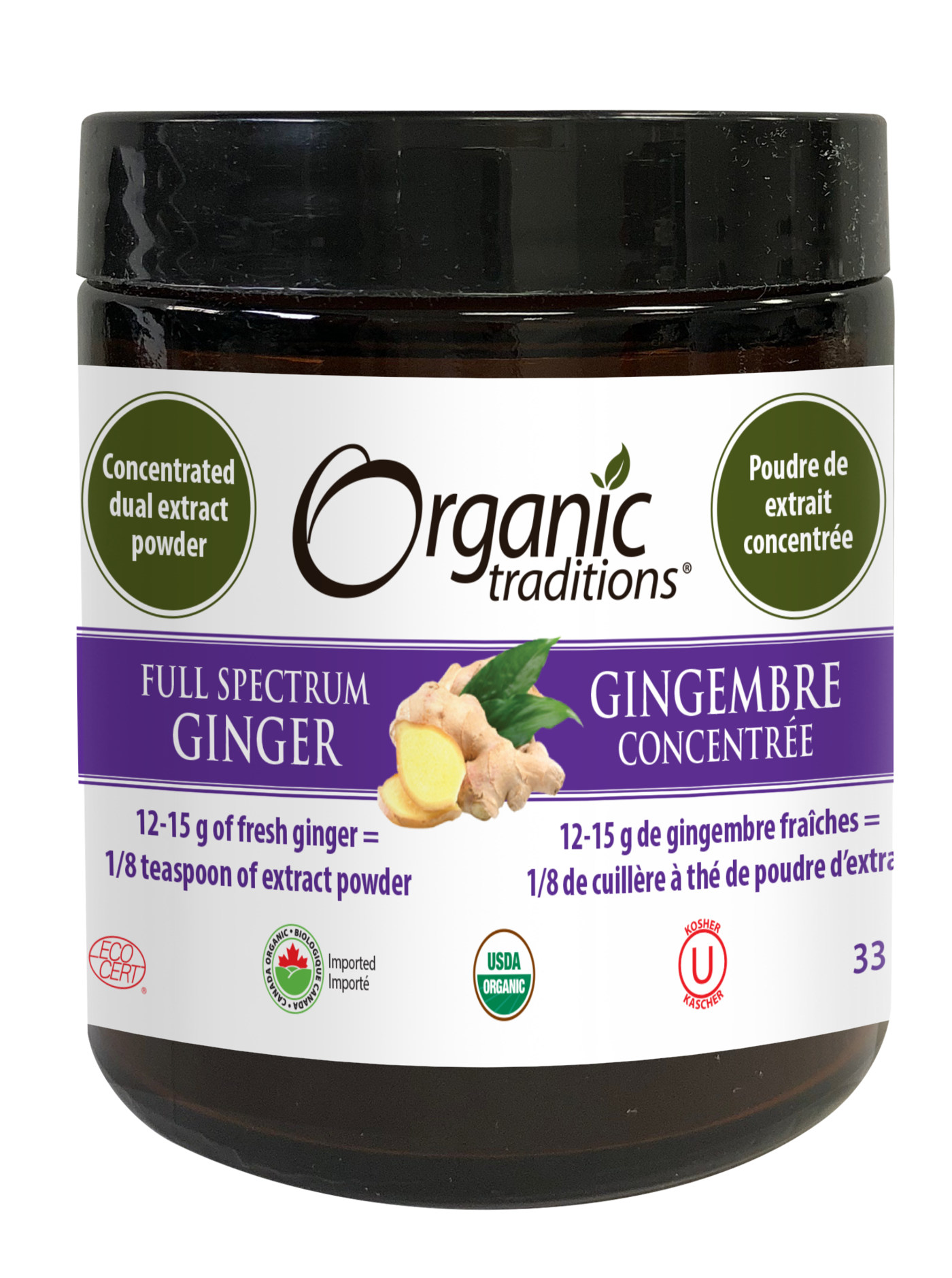 Organic Traditions Full Spectrum Ginger - JoyVIVA -  