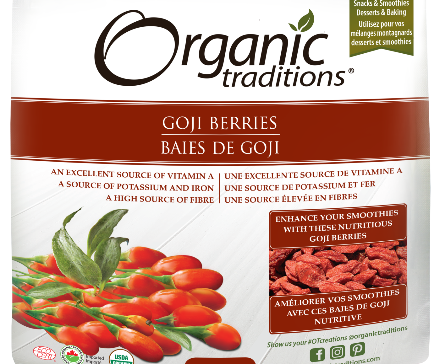 Organic Traditions Goji Berries - JoyVIVA -  
