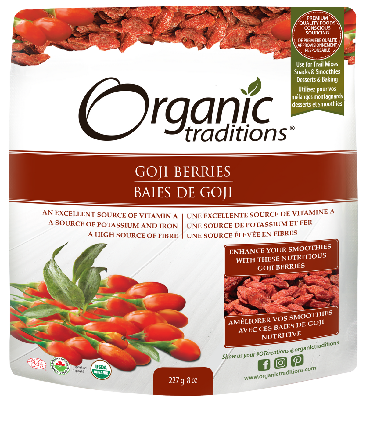 Organic Traditions Goji Berries - JoyVIVA -  