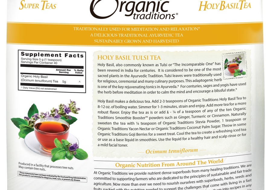 Organic Traditions Holy Basil Tulsi Tea - JoyVIVA -  