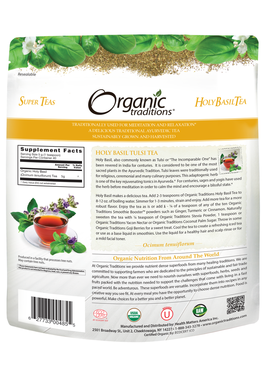 Organic Traditions Holy Basil Tulsi Tea - JoyVIVA -  